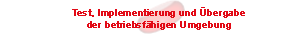 Test, Implementierung und Übergabe der betriebsfähigen Umgebung